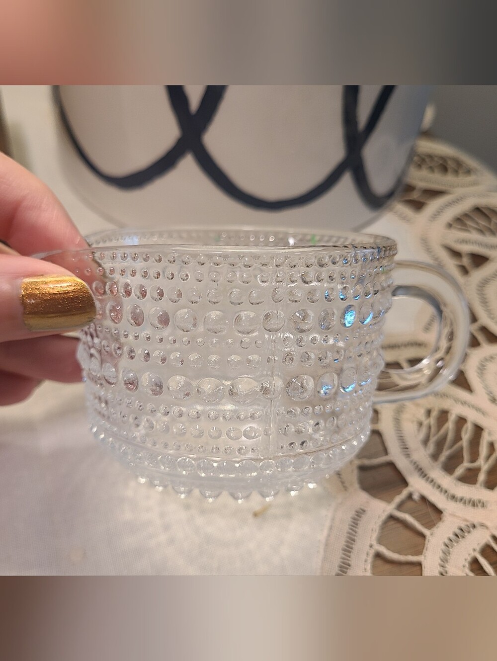 Vtg Nuutajarvi Kastehelmi Clear Glass Creamer Jug Oiva Toikka Finland 💙